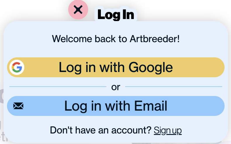 Artbreeder login